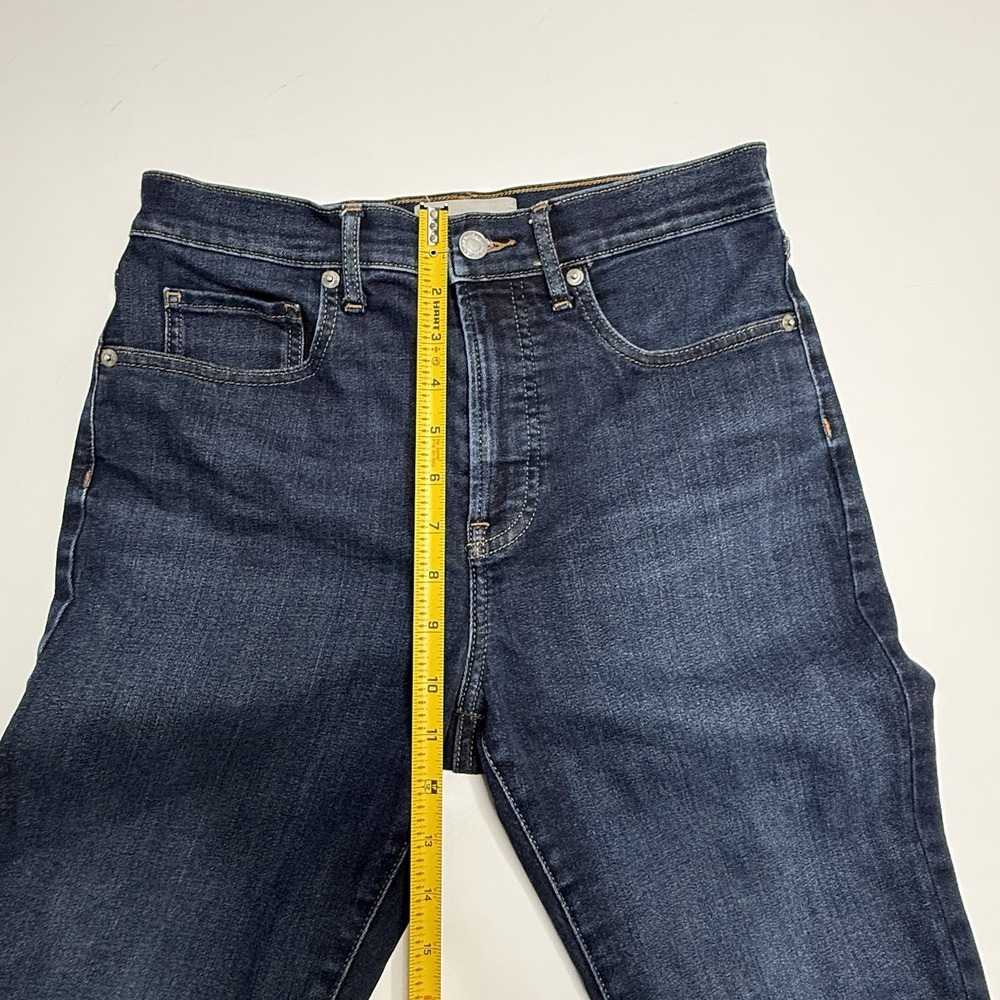 Everlane The High Rise Skinny Jeans Women's Size 29 (29x27) Blue Denim Dark Wash - Picture 3 of 13
